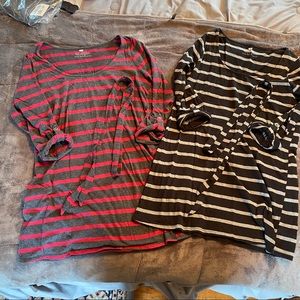 Two Striped Maternity Tops